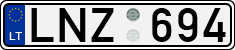 License plate of Lithuania, Cars