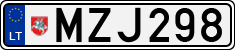 License plate of Lithuania, Cars