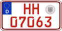 German license plate, Red license plates