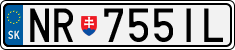 License plate of Slovakia, Cars
