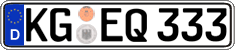German license plate, Regular plates