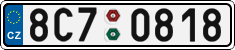 License plate of the Czech Republic, Cars (2001)