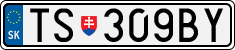 License plate of Slovakia, Cars