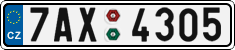 License plate of the Czech Republic, Cars (2001)
