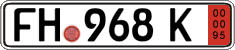 German license plate, Export transit plates
