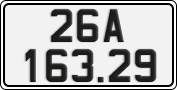 License plate of Vietnam, Cars