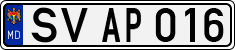License plate of Moldova, Cars (1992)