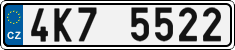 License plate of the Czech Republic, Cars (2001)