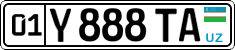 License plate of Uzbekistan, Private owners
