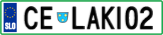 License plate of Slovenia, Vanity Plates