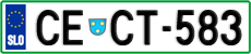 License plate of Slovenia, Cars