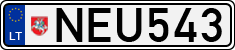 License plate of Lithuania, Cars