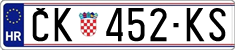 License plate of Croatia, Regular plates
