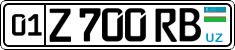 License plate of Uzbekistan, Private owners