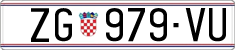 License plate of Croatia, Regular plates