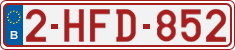 License plate of Belgium, Regular plates (2010)