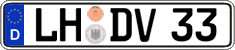 German license plate, Regular plates