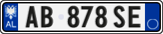 License plate of Albania, Cars (2011)