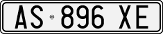 License plate of Italy, Cars (1994 year series)