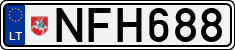 License plate of Lithuania, Cars