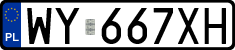 License plates of Poland, Regular car plates