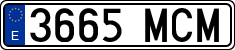 License plates of Spain, Ordinary (2000)