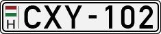 license plates of Hungary, Cars (1990)