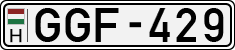 license plates of Hungary, Cars (1990)
