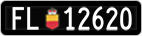 License plate of Liechtenstein, Cars