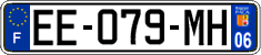 French license plate, SIV (ordinary)