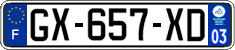 French license plate, SIV (ordinary)