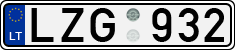 License plate of Lithuania, Cars