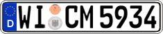 German license plate, Regular plates