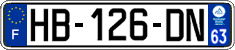 French license plate, SIV (ordinary)