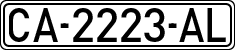 License plates of Spain, 1971 year series