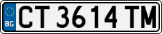 License plate of Bulgaria, Cars