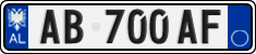 License plate of Albania, Cars (2011)