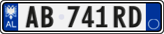 License plate of Albania, Cars (2011)