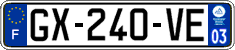 French license plate, SIV (ordinary)