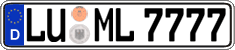 German license plate, Regular plates