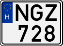license plates of Hungary, Cars (1990)