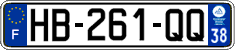 French license plate, SIV (ordinary)