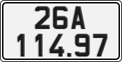 License plate of Vietnam, Cars