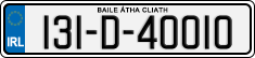 License plate of Ireland, Regular plates