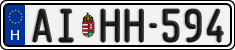 license plates of Hungary, Regular plates (2022)