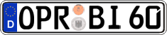 German license plate, Regular plates