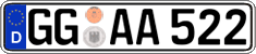German license plate, Regular plates