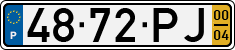 License plate of Portugal, Regular plates