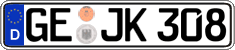 German license plate, Regular plates