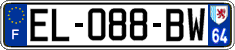 French license plate, SIV (ordinary)